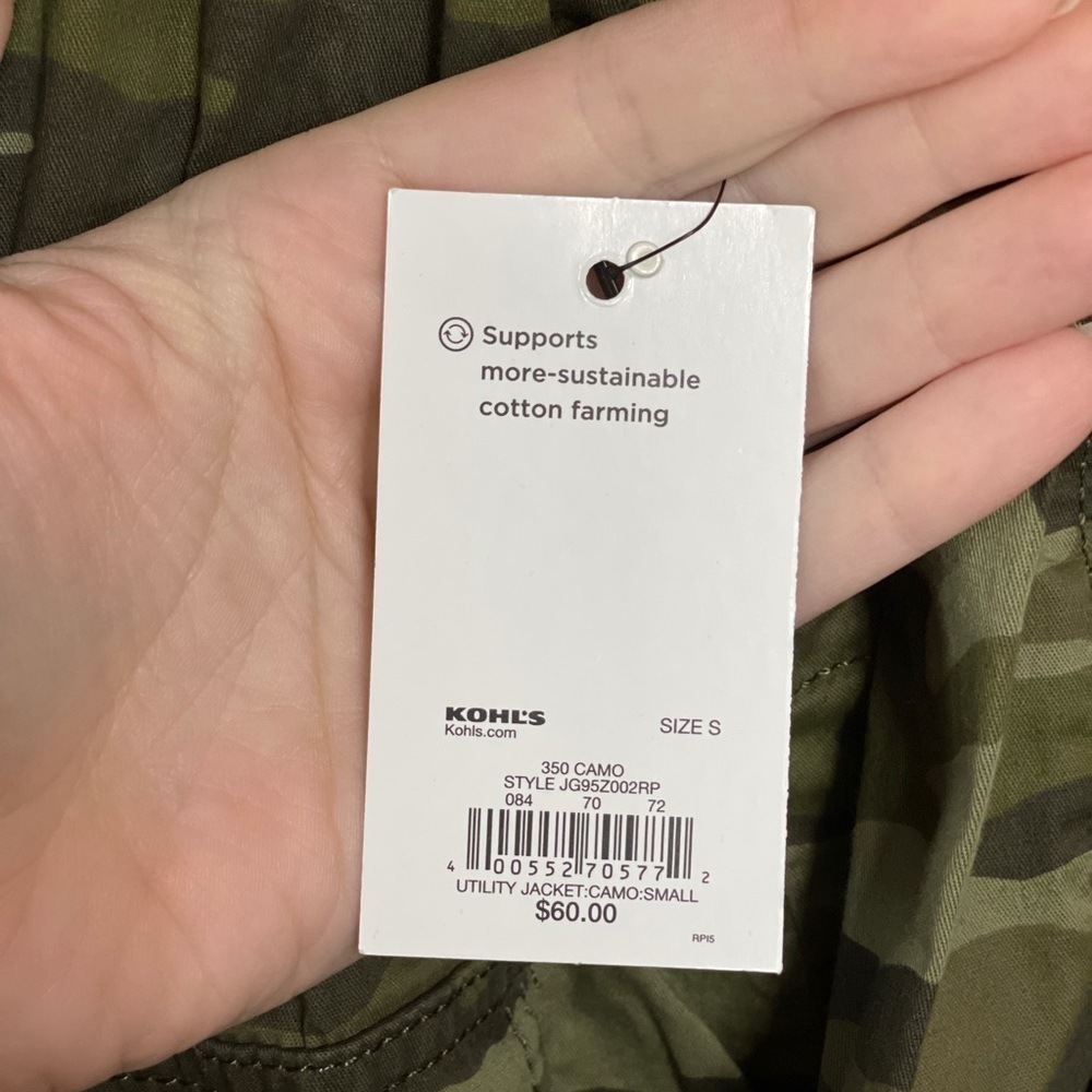 Juniors' SO Essential Utility Jacket with Drawcord size small NWT - Picture 3 of 9